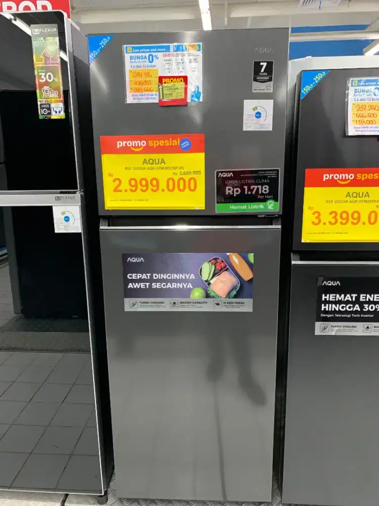 Kulkas Aqua 2 Door AQR DTM285CBP DS