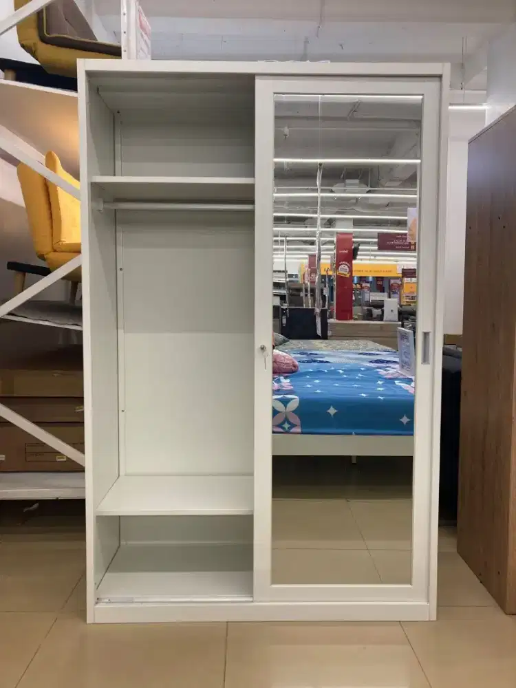 Alexa Metal Wdrb SLDG 2 Doors White