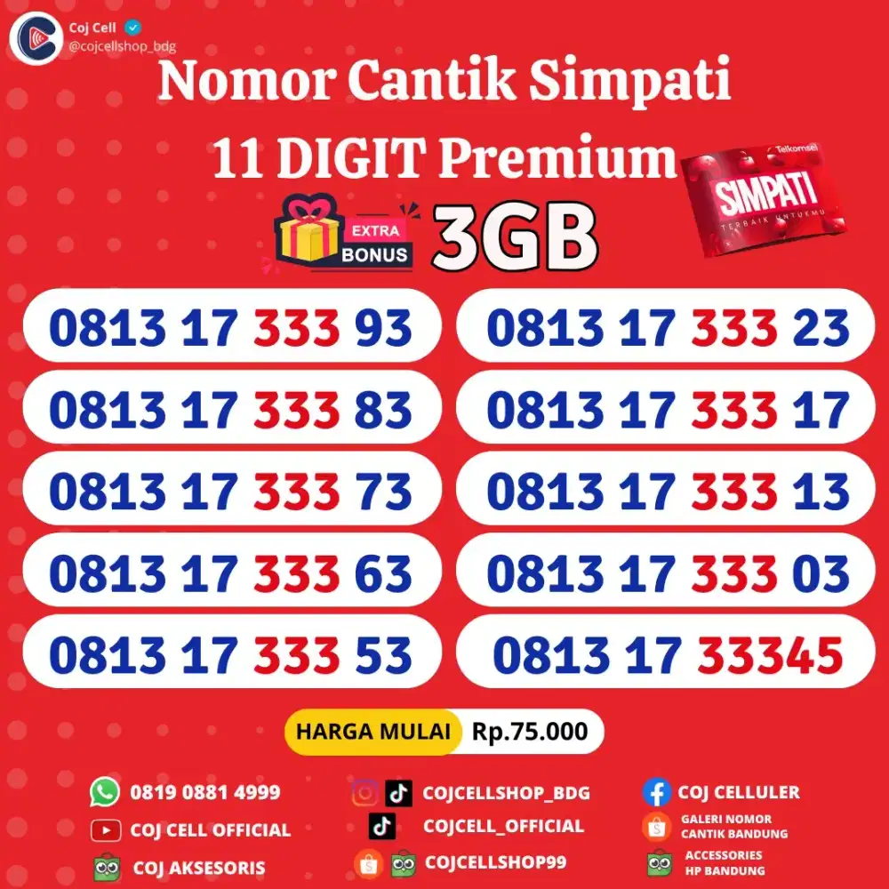 Nomor cantik Telkomsel