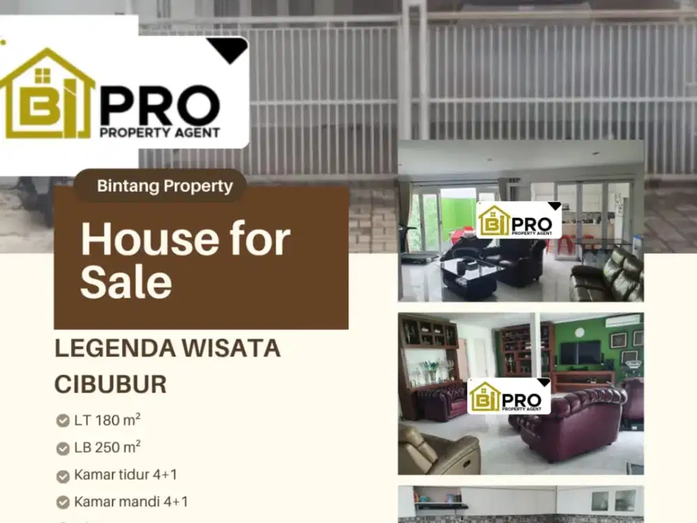 Rumah Dijual Posisi Strategis di Boulevard Legenda Wisata Cibubur