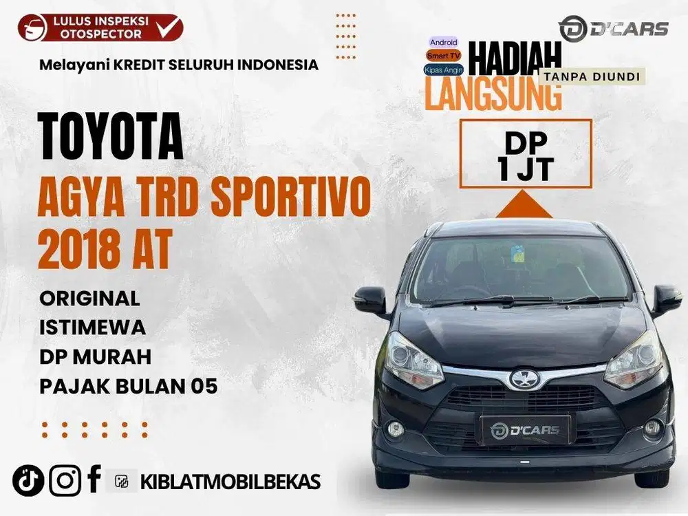 TOYOTA AGYA G TRD SPORTIVO 2018 AUTOMATIC LOW KM ORIGINAL
