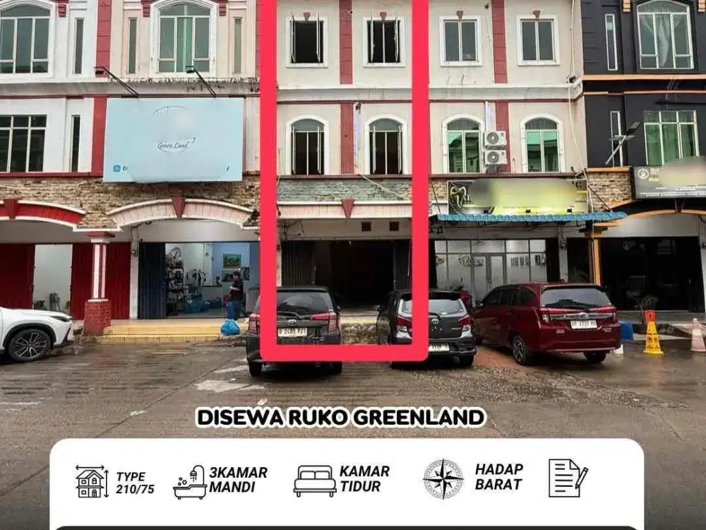 Disewakan Ruko Greenland Batam Center