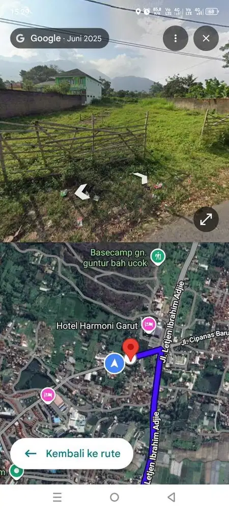 Dijual tanah di cipanas garut
