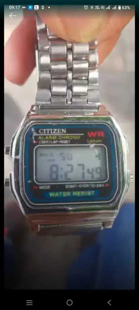 Jam citizen digital Pria bekas WR Lithium