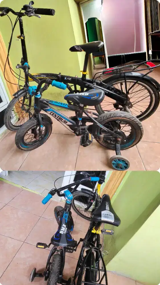 Sepeda lipat uk20 dan sepeda anak uk12