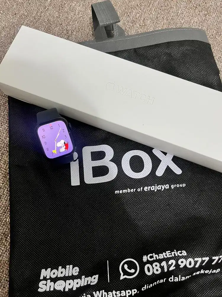 DIJUAL APPLE WATCH SERIES 8 41MM MIDNIGHT SECOND IBOX