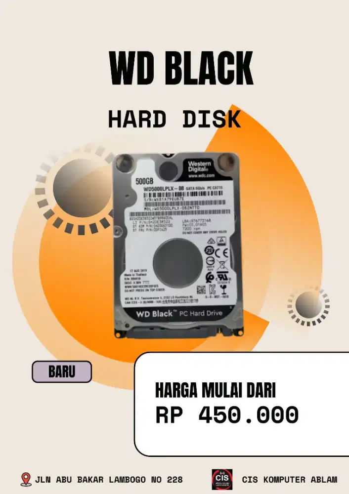 Jual hard disk wd black