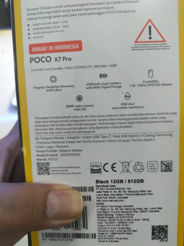 Poco X7 PRO 12/512 Baru segel Fres