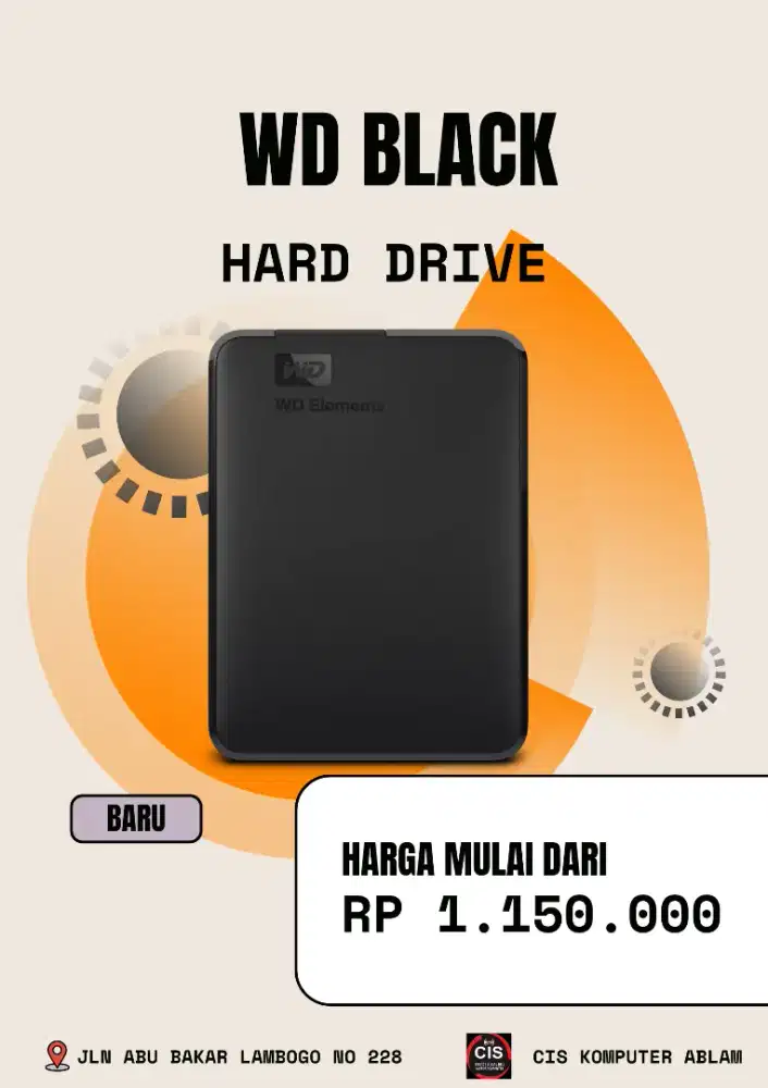 Jual hard drive wd black