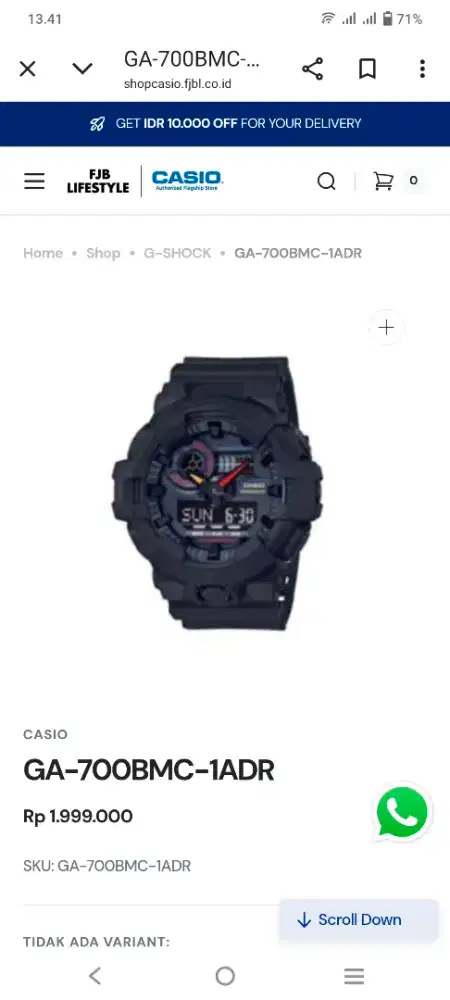 CASIO G-SHOCK GA-700BMC 1ADR