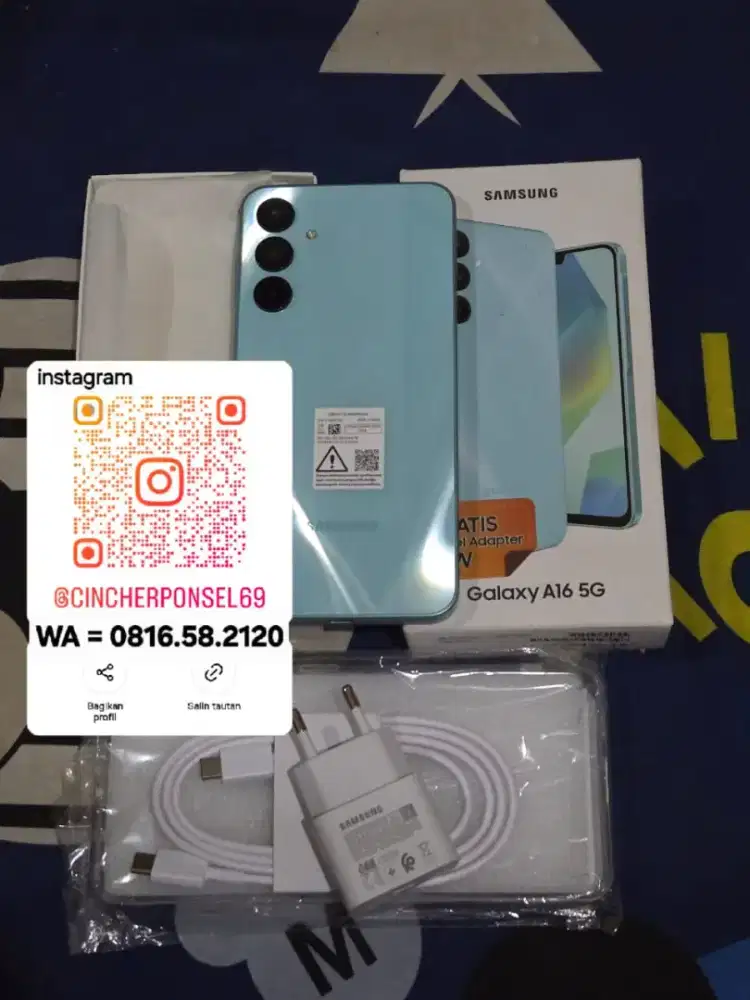 Jual hp SAMSUNG A16 5g 8/256 likeNEW istimewa grns panjang