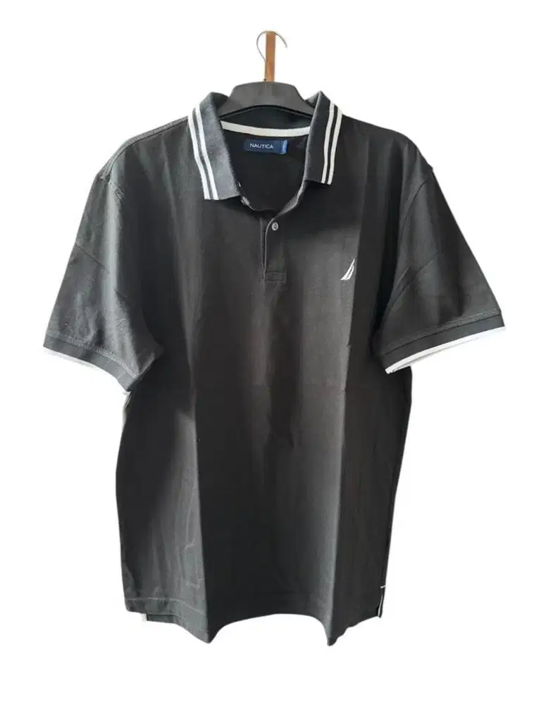 Kaos kerah Polo shirt hitam xl nautica