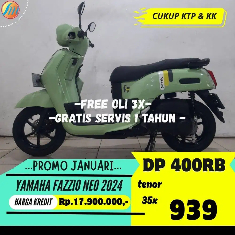 YAMAHA FAZZIO NEO 2024 KREDIT DP 400RIBU ANGSURAN RINGAN BERGARANSI