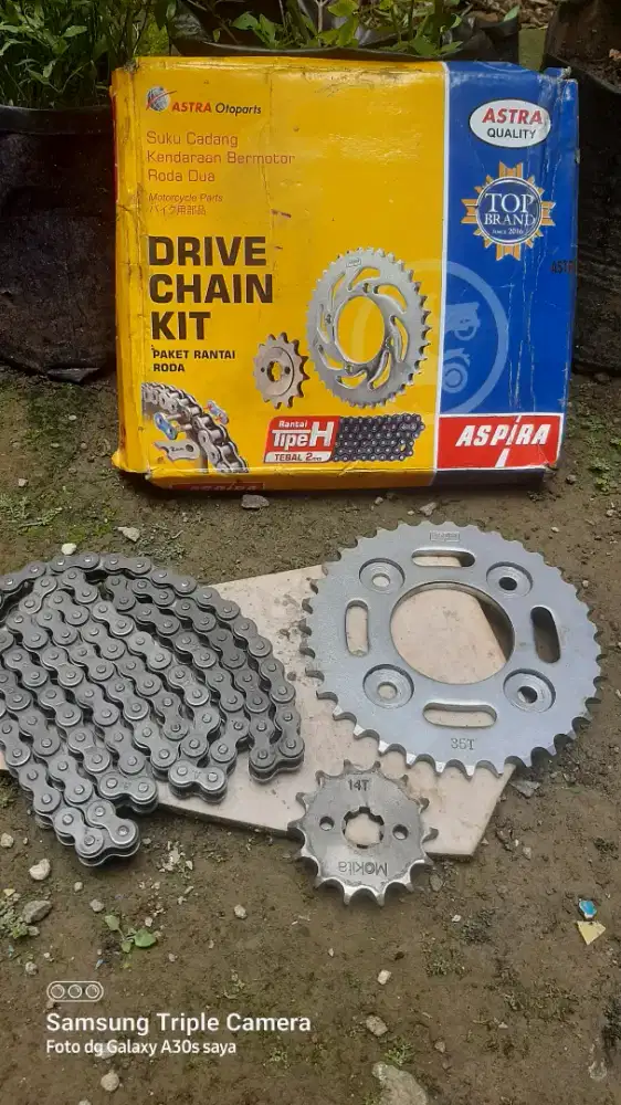 Gear+Rantai Supra x 125 Merk Aspira