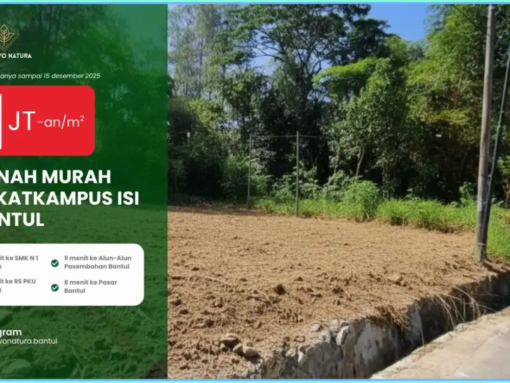 Tanah Mangku Jalan Pendowoharjo Bantul Yogyakarta Dijual Cepat