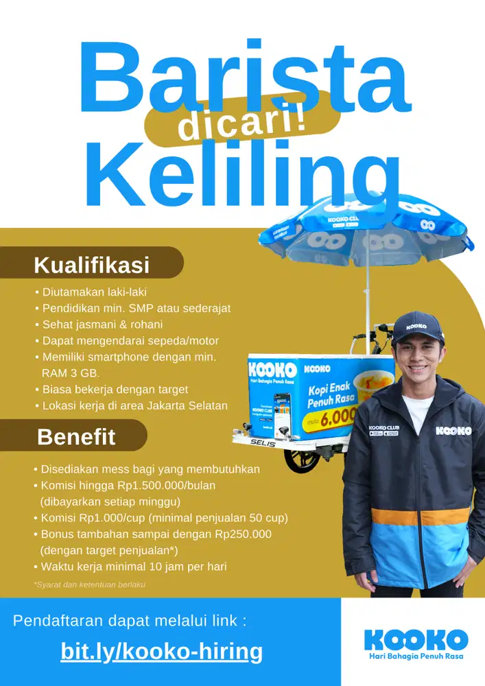 LOWONGAN KERJA - Barista Keliling