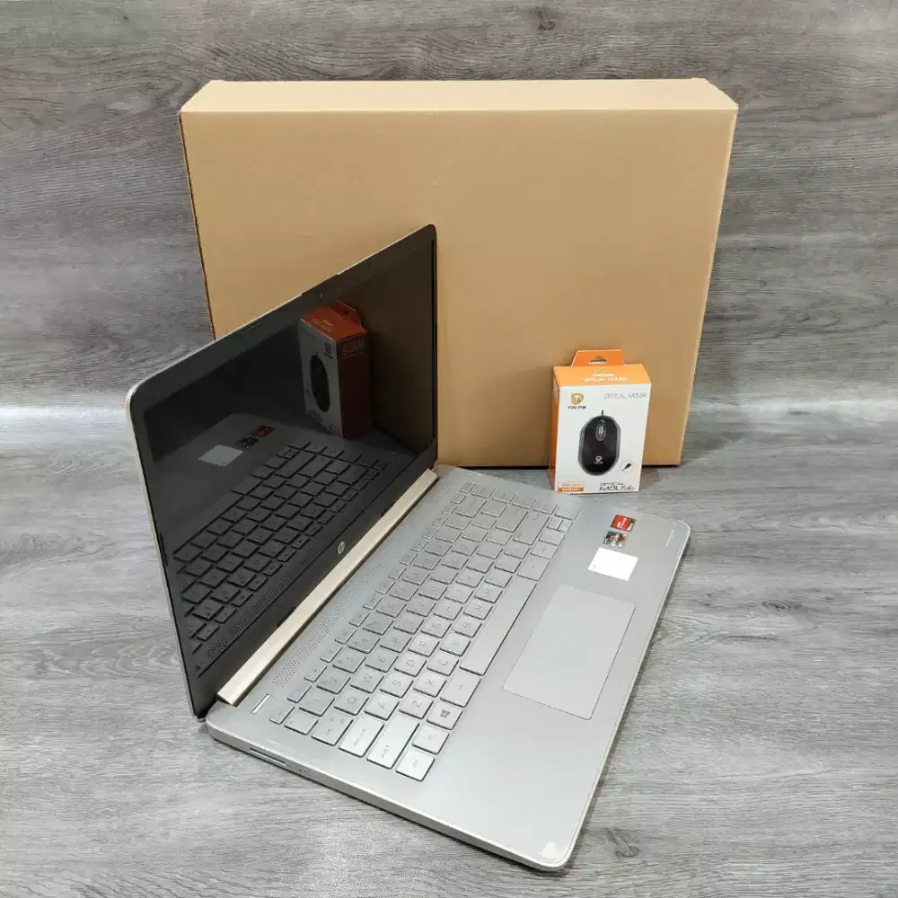 Laptop Hp Ryzen 3 Slim Dual VGA Bonus Mouse baru,Siap pakai [Bisa Dian
