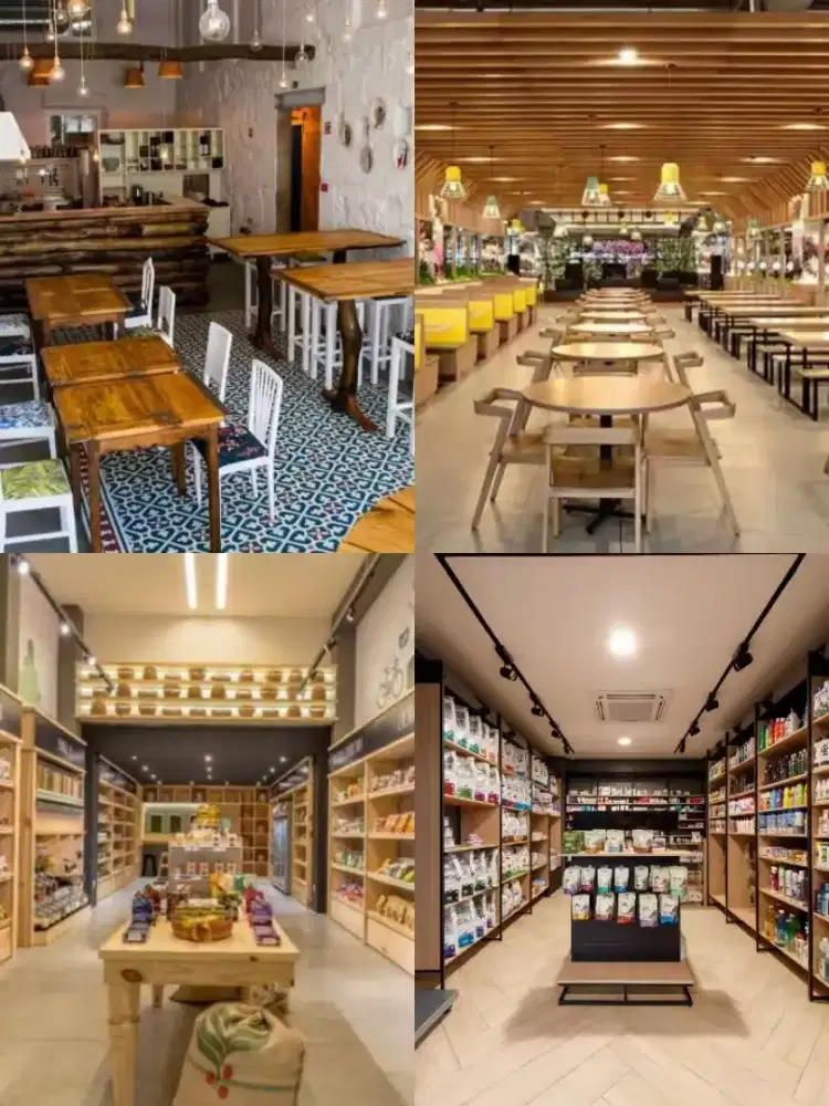 interior furniture usaha restoran,toko pakan hewan