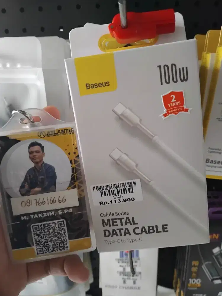 PT. BASEUS CAFULE CABLE C TO C 100W 1M ATLANTIS DAHSYAT