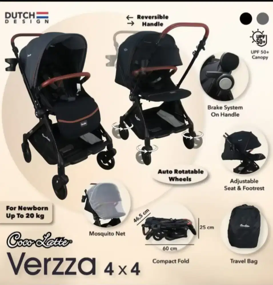 Stroller Chocolate Verza 4x4