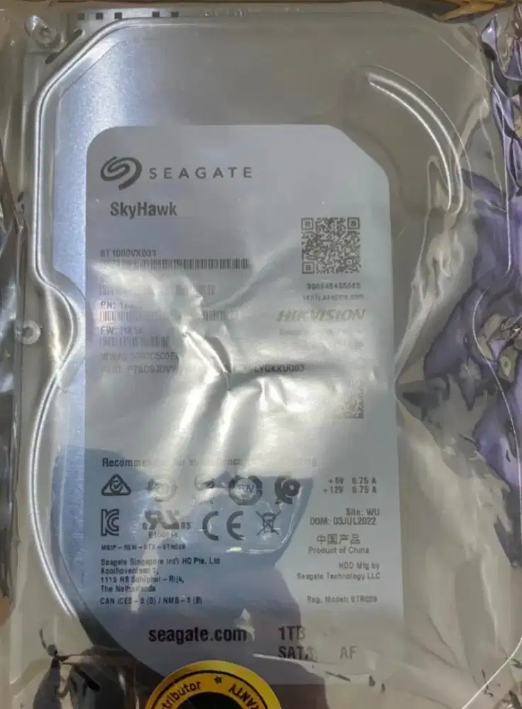 Harddisk 3.5 SEAGATE Skyhawk 1TB (2 Tahun)