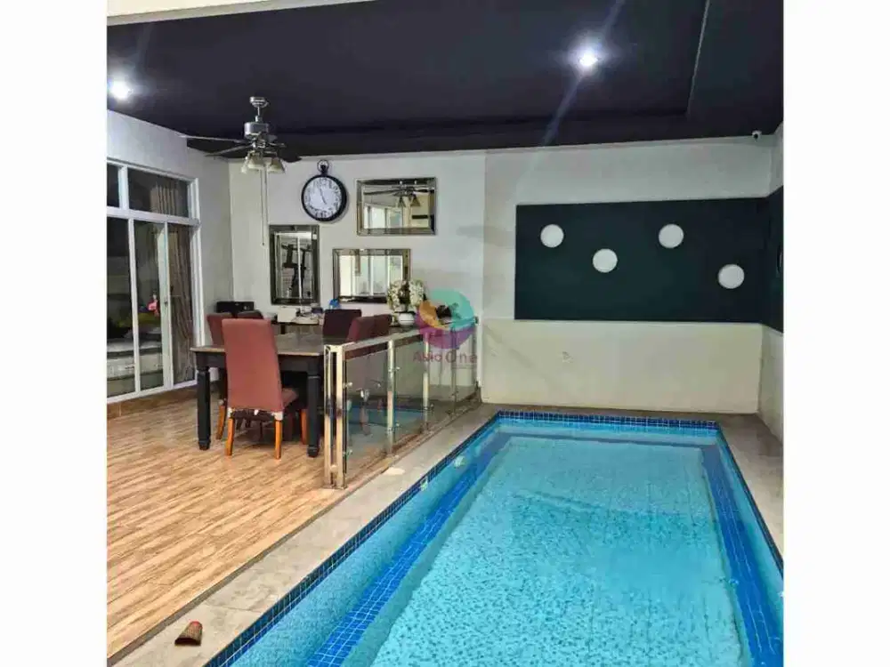 Dijual rumah mewah lengkap dengan private pool di legenda wisata