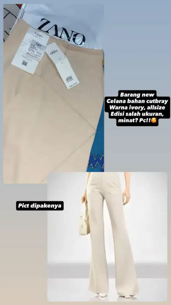 Celana cutbray wanita