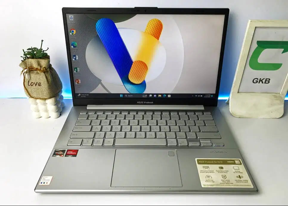 Laptop Asus VivoBook Go 14 Ryzen 3 7320U Fullset Dus Free ongkir Gresi