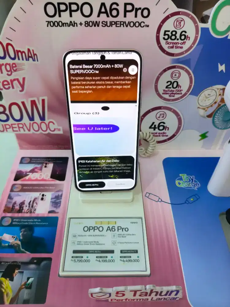 Oppo A6pro 7000mah 80w cash,credit,tukartambah