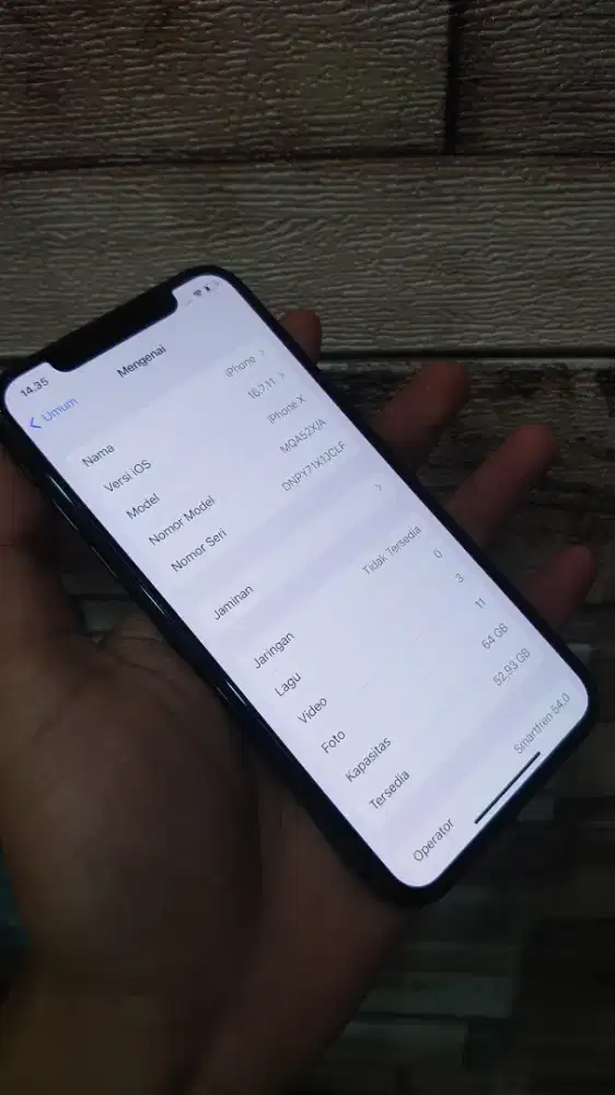 Iphone x 64gb inter dus ori permanen