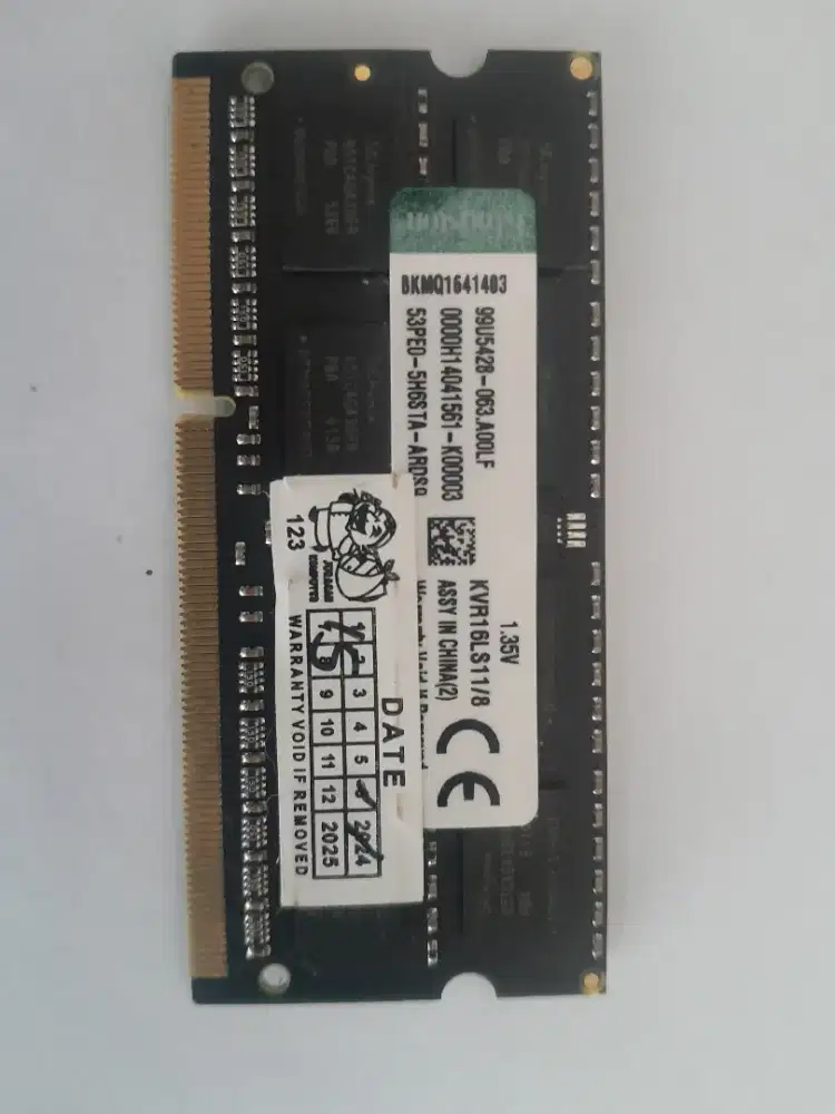 RAM LAPTOP DDR 3 KINGSTON 8GB PC3L 12800