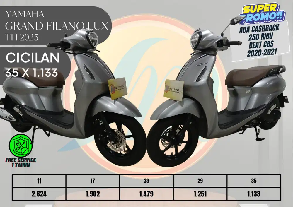 GRAND FILANO LUX TAHUN 2025 KM RENDAH 3000