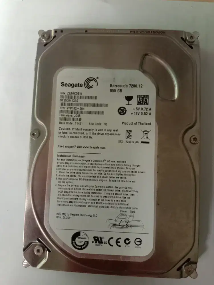 Harddisk Seagate Barracuda 500GB untuk PC