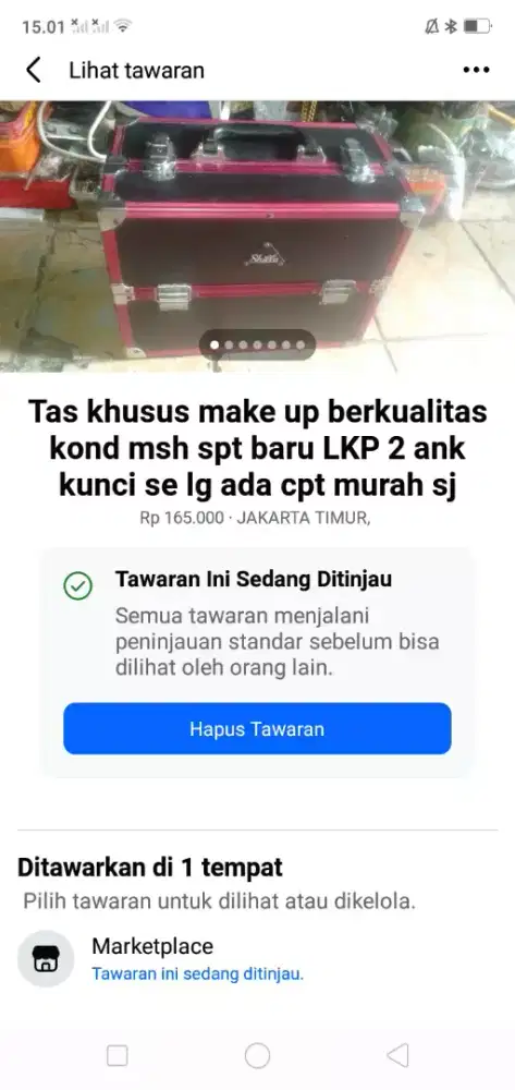 Tas khusus alat make up kond msh spt baru lk kunci cpt dpt murah sj