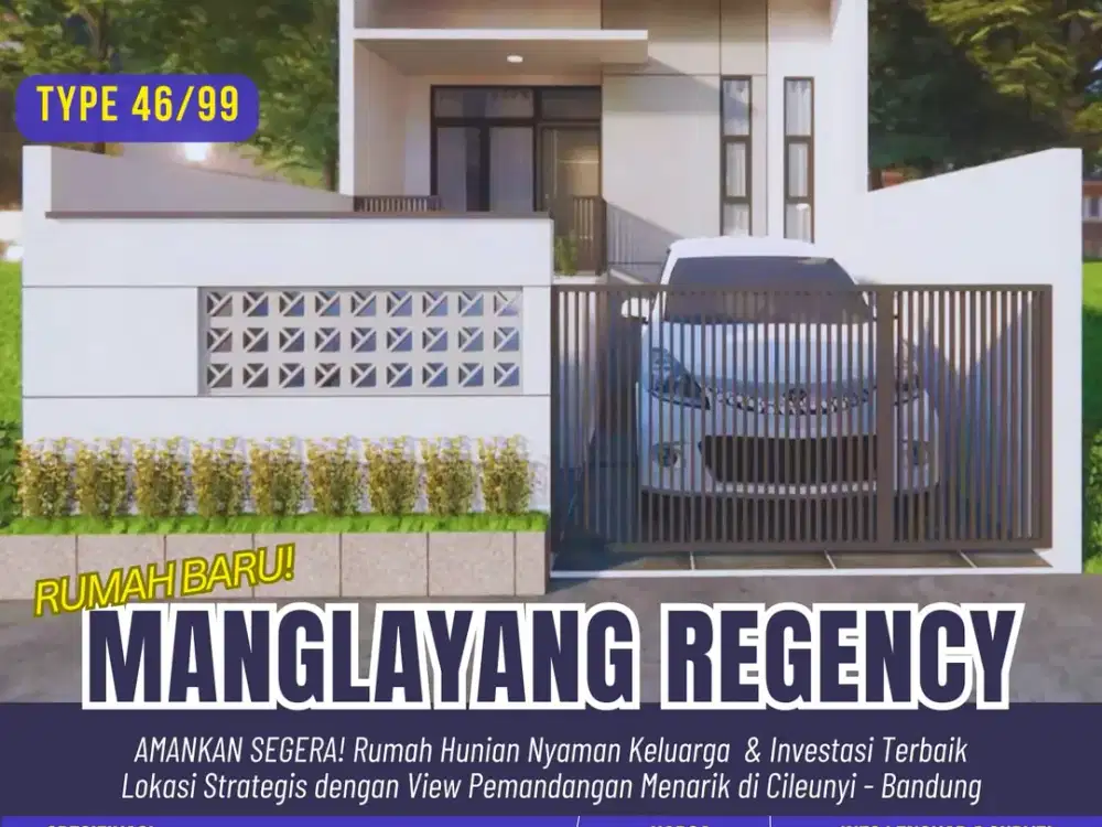 400 jutaan RUMAH INDENT di Komplek Manglayang Regency Cileunyi