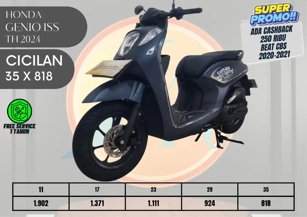 HONDA GENIO TAHUN 2024 DP MURAH ANGS RINGAN PROSES KREDIT MUDAH CEPAT