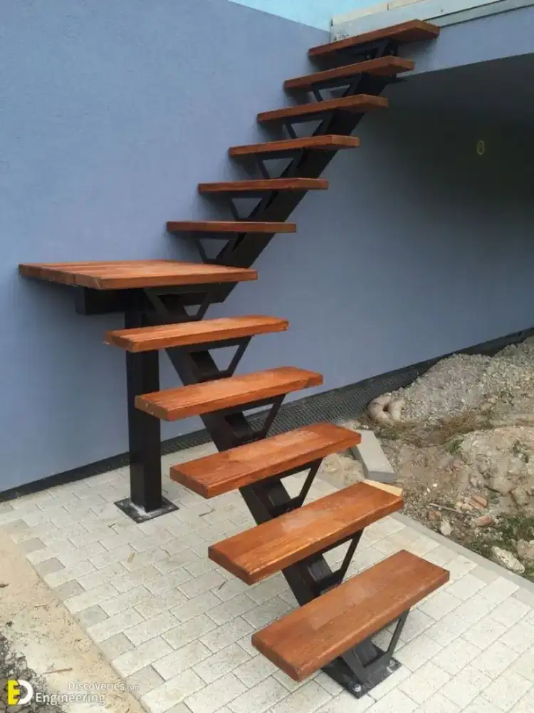 Tangga rebahan minimalis