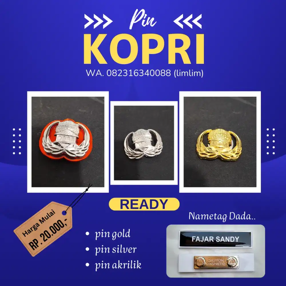 Macam2 pin dan nametaq