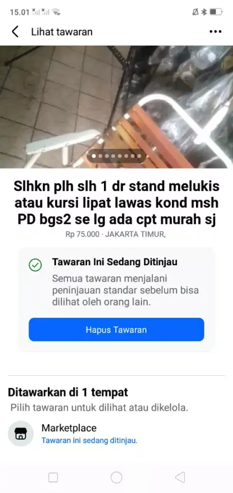 Slhkn plh slh 1 dr kursi lipat lawas atau sblh nya kond bgs murah sj