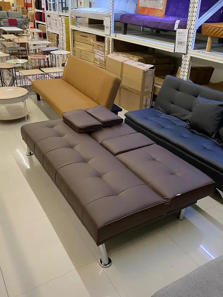Geni Relax sofa bed  W/console brown