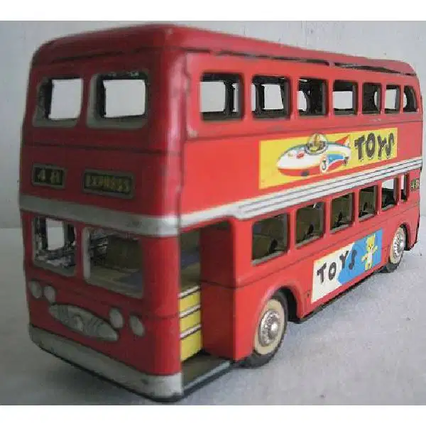 Vintage original Tin Toys Bus sekolah era 70'an