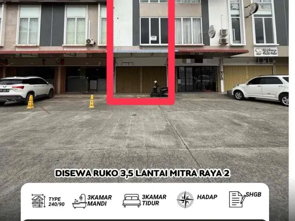 disewa ruko mitra raya
