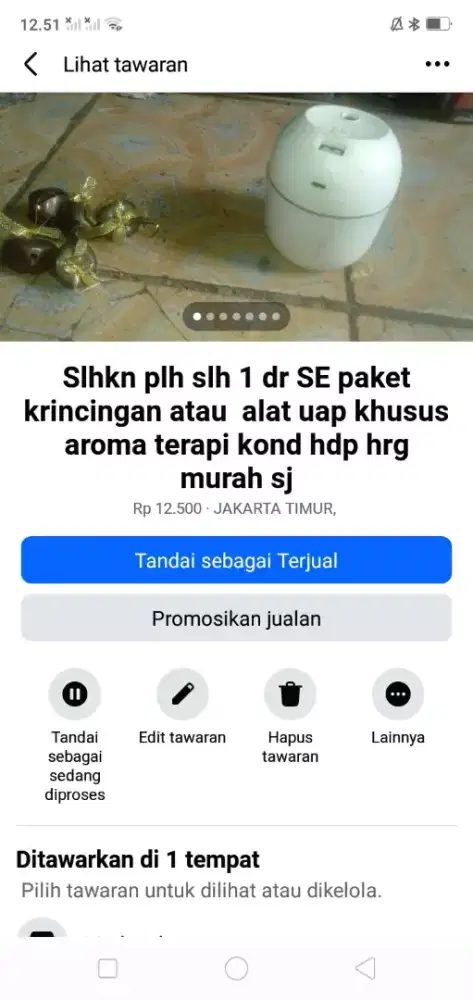 Slhkn plh slh 1 dr alat terapi aroma atau sblh nya kond normal murah2