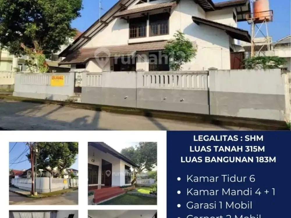 Rumah Klasik HOEK 315m di Komplek Megapolitan Cinere Depok