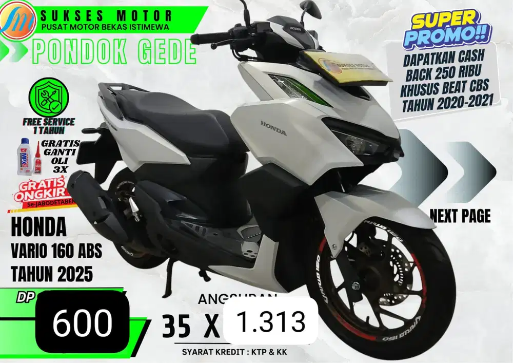 HONDA VARIO 160 ABS TH 2025 CICILAN DP MURAH