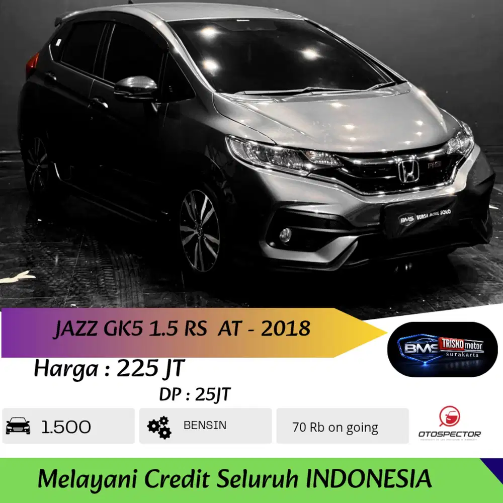 ( DP 25jt ) JAZZ GK5 RS 2018 MATIC