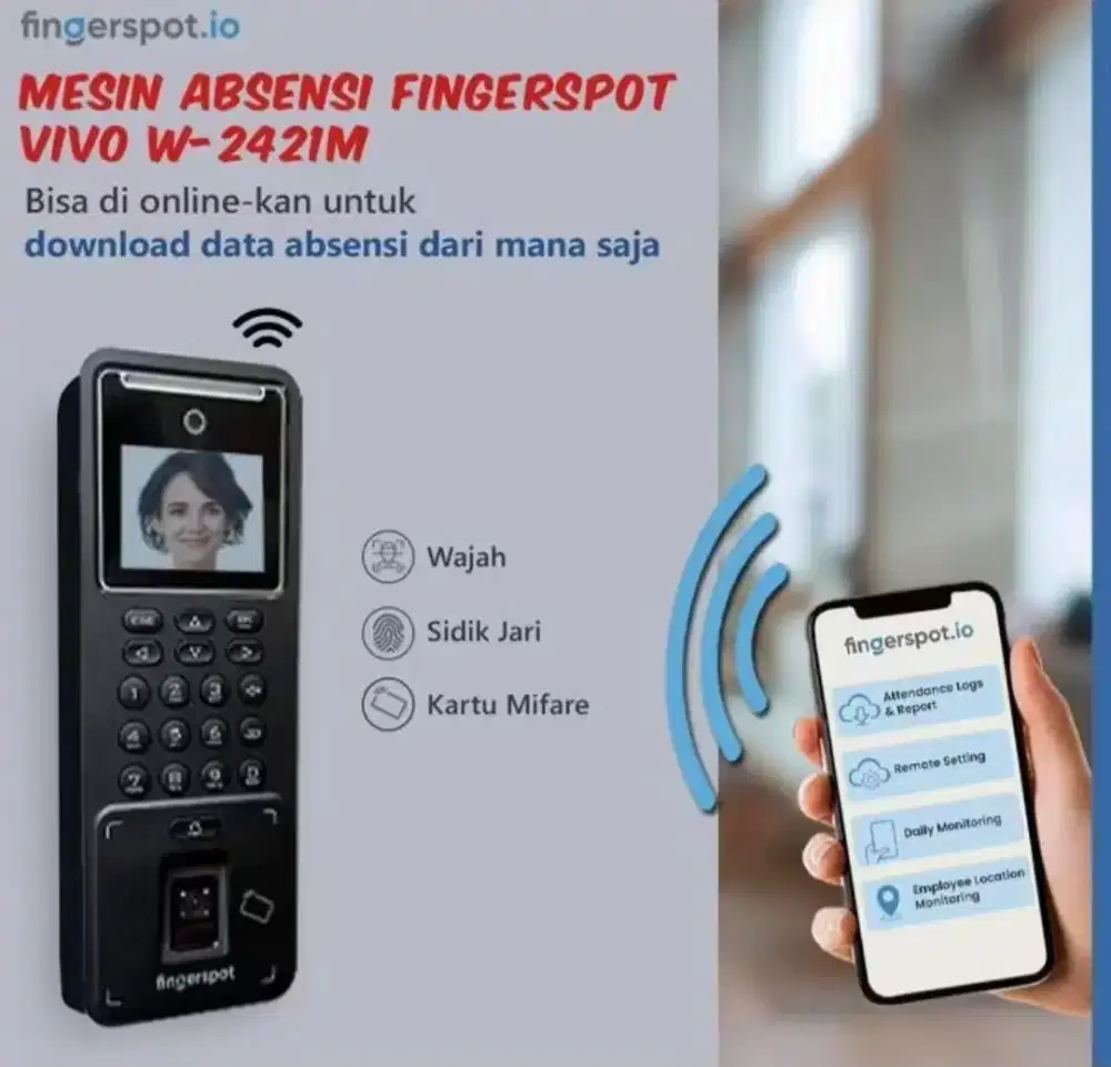 Mesin Absensi Absen Fingerprint Fingerspot Vivo