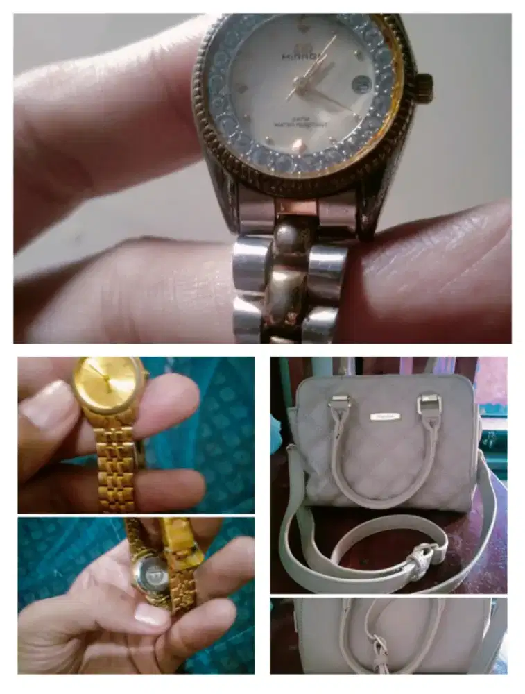 Tas elegan dan arloji cewek
