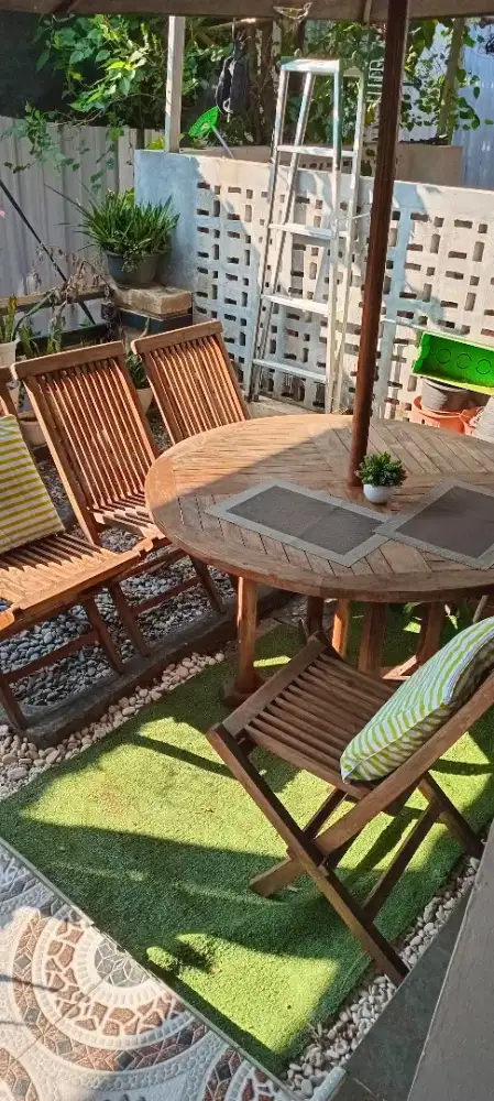 Meja taman kayu jati ori