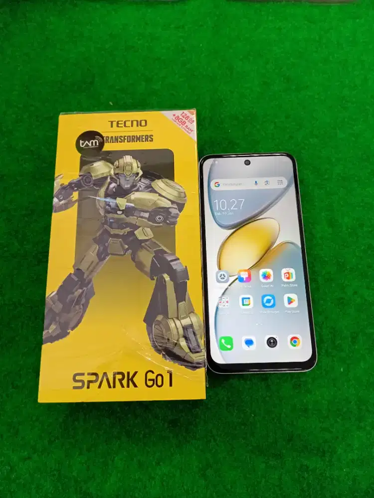 tecno spark Go1 ram 4/128gb lengkap mulus
